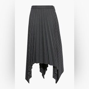 ACNE STUDIOS
Woman Ilsie Asymmetric Pleated Wool-blend Midi Skirt Black